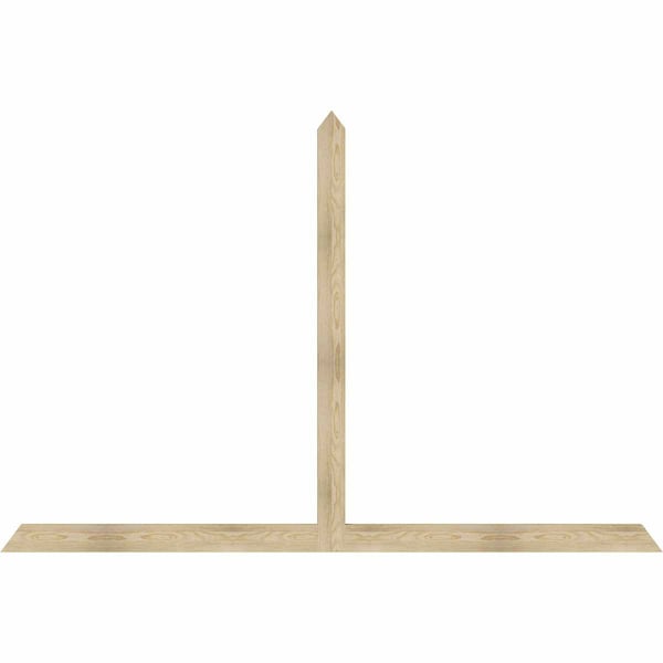 Ekena Millwork Portland Rough Sawn Timber Gable Bracket, Douglas Fir, 96"W x 64"H x 2"D x 4"F, 16/12 Pitch GBW096X64X0204POR00RDF - main
